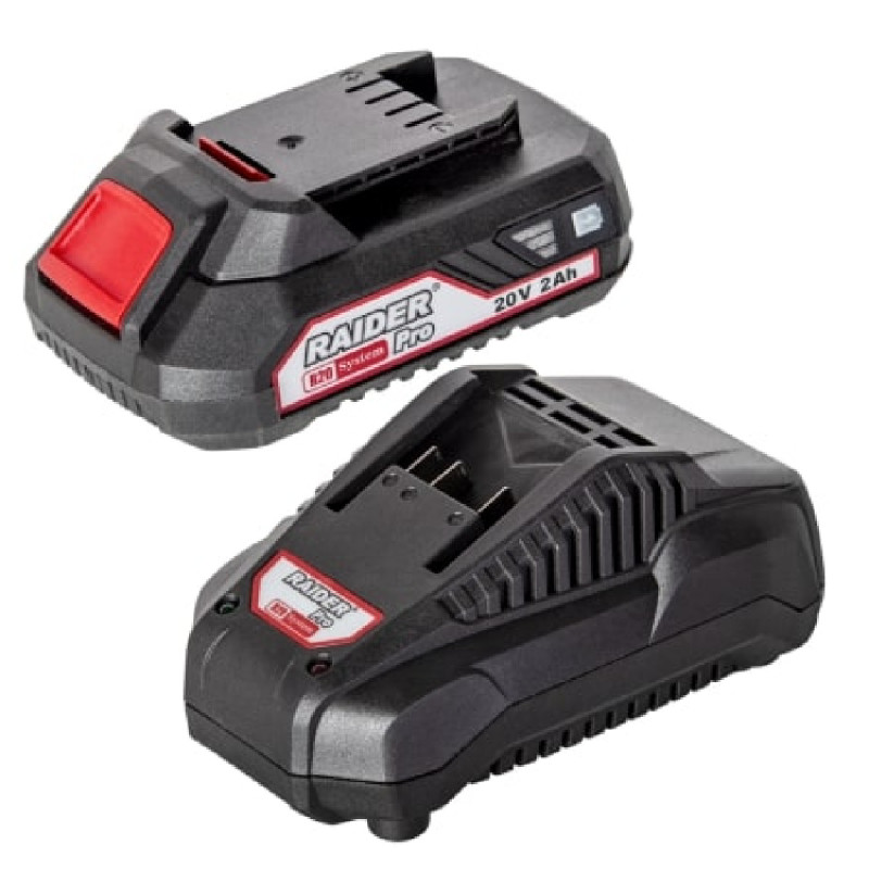 RAIDER R20 Φορτιστής & μπαταρία Li-ion 20V 2Ah/1h