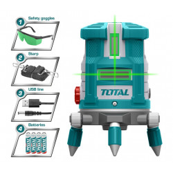 TOTAL ΑΛΦΑΔΙ LASER ΑΥΤΟ-ΟΡΙΖΟΝΤΙΟΥΜΕΝΟ 0-20m ΠΡΑΣΙΝΕΣ ΑΚΤΙΝΕΣ