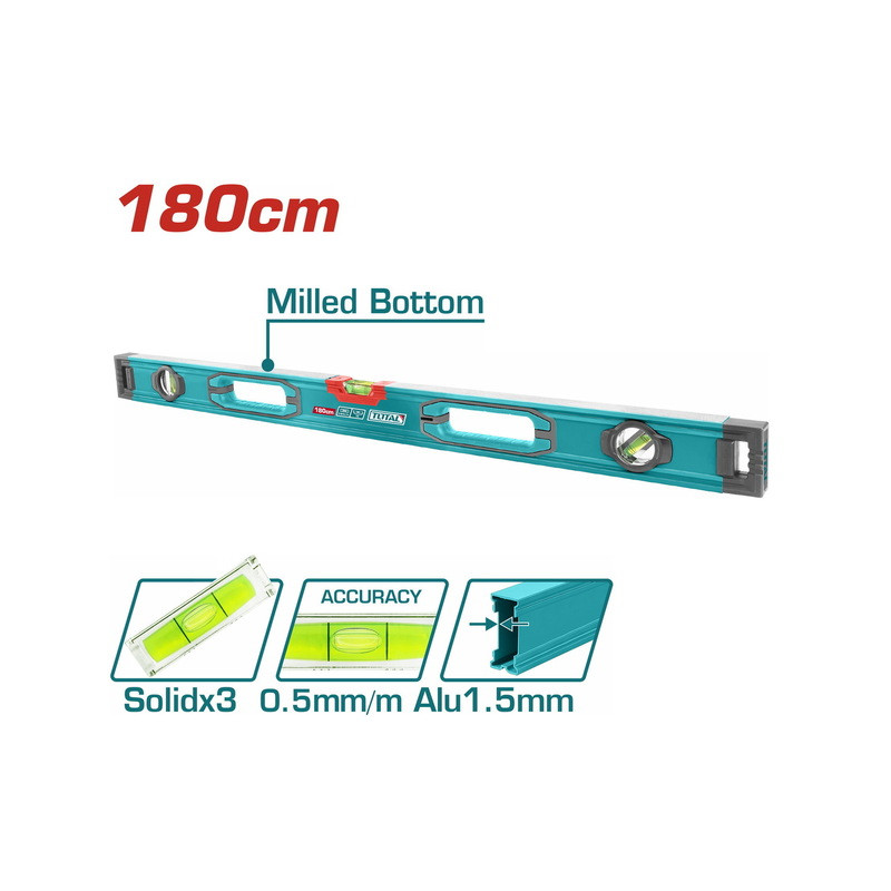 Επαγγ. αλφάδι αλουμινίου 180cm