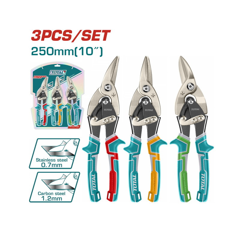 Σετ ψαλίδια λαμαρίνας 250mm 3τεμ