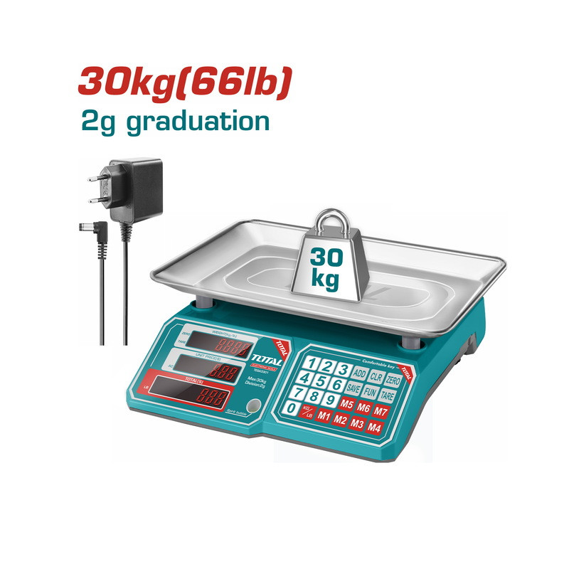 Ηλεκτρονική ζυγαριά 30Kg