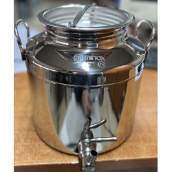 Δοχεία 5 lt Inox με βιδωτό καπάκι