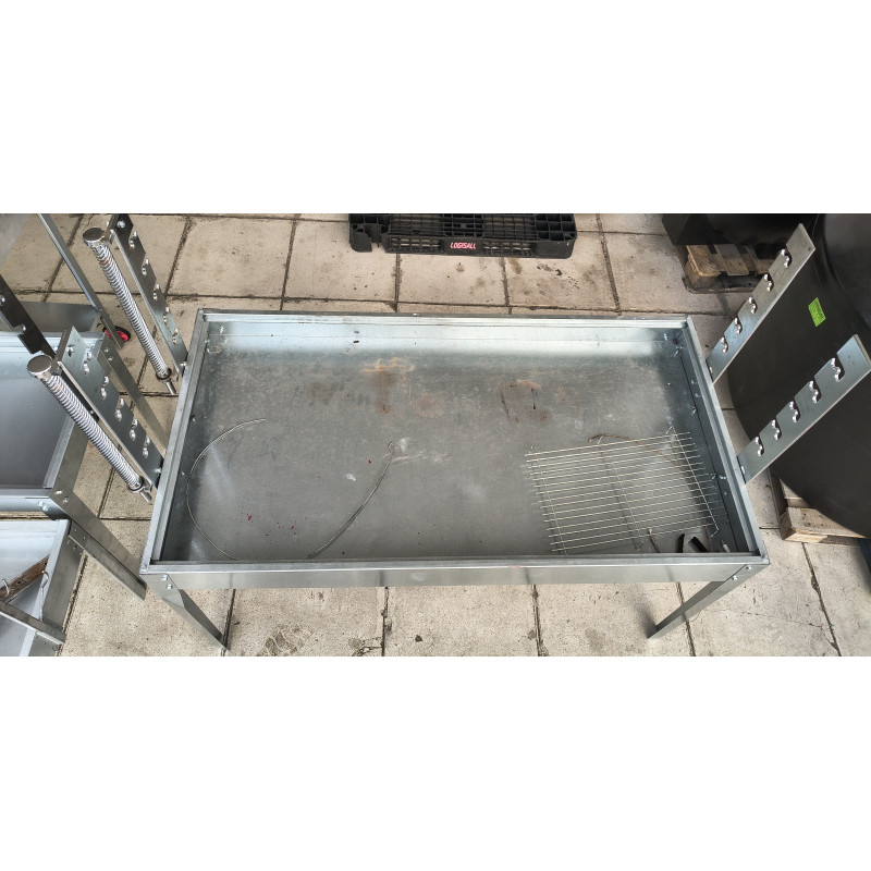 Ψησταριά διπλή γαλβανιζέ με διπλό ατέρμονα