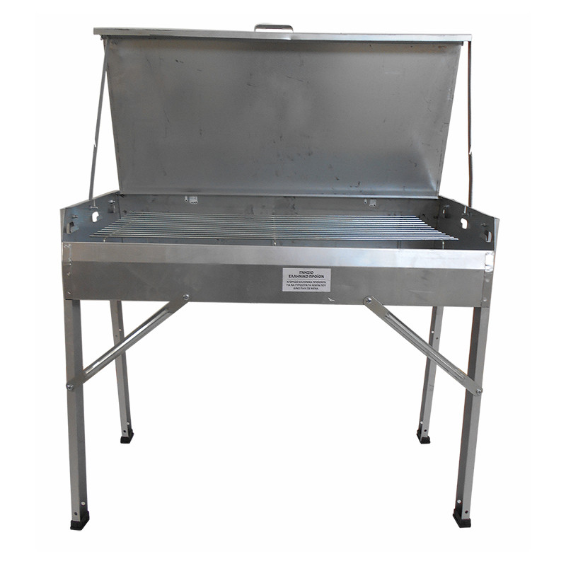 Ψησταριά γαλβανιζέ τύπου Γ με καπάκι