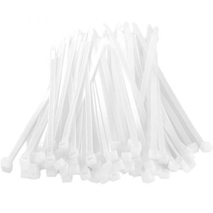 Δεματικά 2.5x150mm Νάιλον Λευκά 100τμχ Σακουλάκι