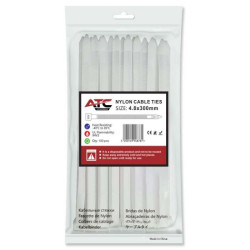 Δεματικά 4.8x300mm Νάιλον Λευκά 100τμχ Σακουλάκι