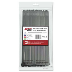 Δεματικά 4.8x300mm Νάιλον Μαύρα 100τμχ Σακουλάκι