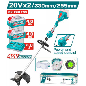 Επαγγ. θαμνοκοπτικό μπατ. Li-ion 40V / 4Ah / 2 μπαταρίες BL Motor