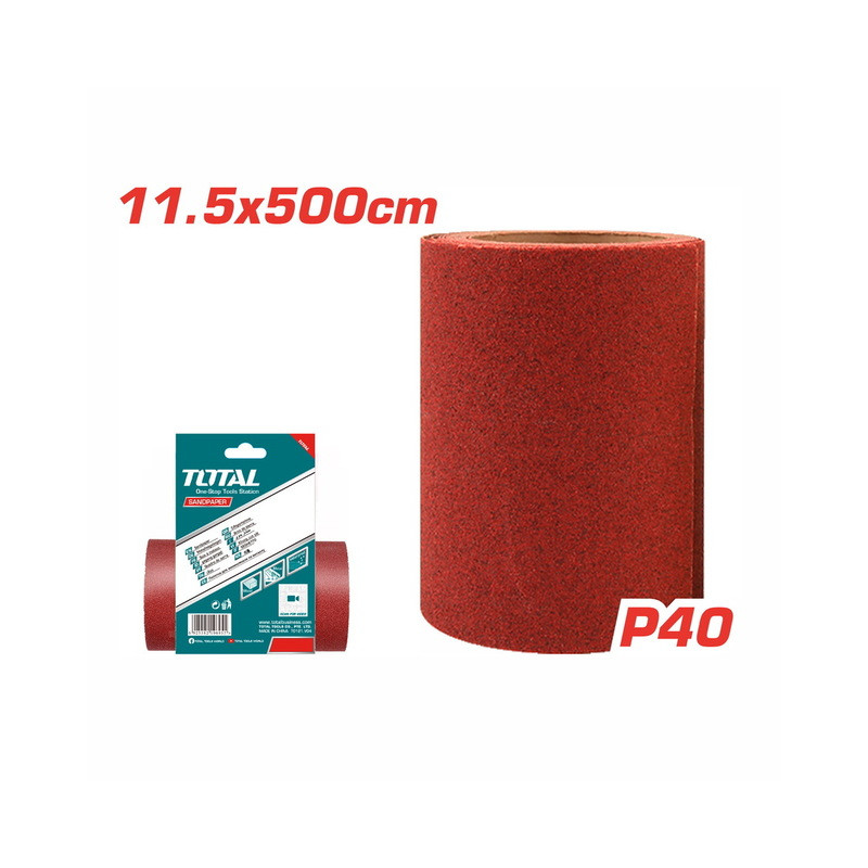 Γυαλόχαρτο ρολό κόκκινο 11.5cm X 500cm P40 Γυαλόχαρτο ρολό κόκκινο 11.5cm X 500cm P40