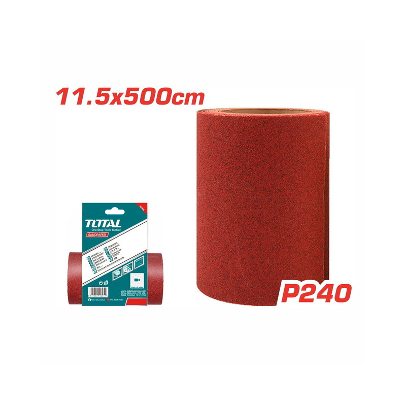 Γυαλόχαρτο ρολό κόκκινο 11.5cm X 500cm P240 Γυαλόχαρτο ρολό κόκκινο 11.5cm X 500cm P240