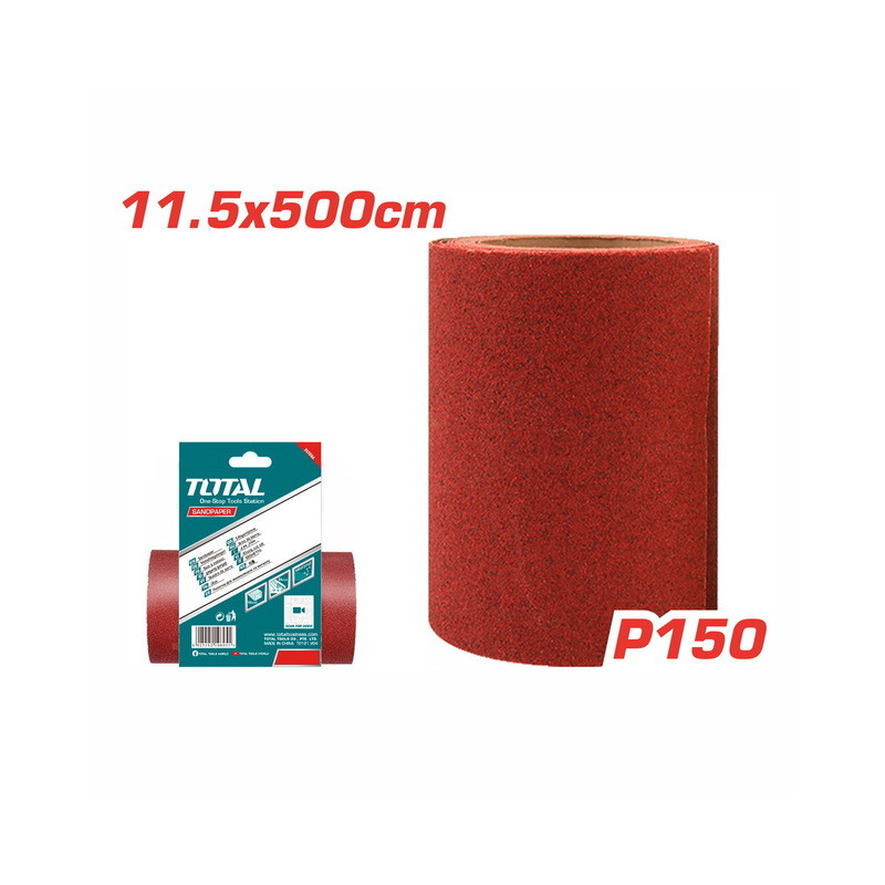 Γυαλόχαρτο ρολό κόκκινο 11.5cm X 500cm P150 Γυαλόχαρτο ρολό κόκκινο 11.5cm X 500cm P150