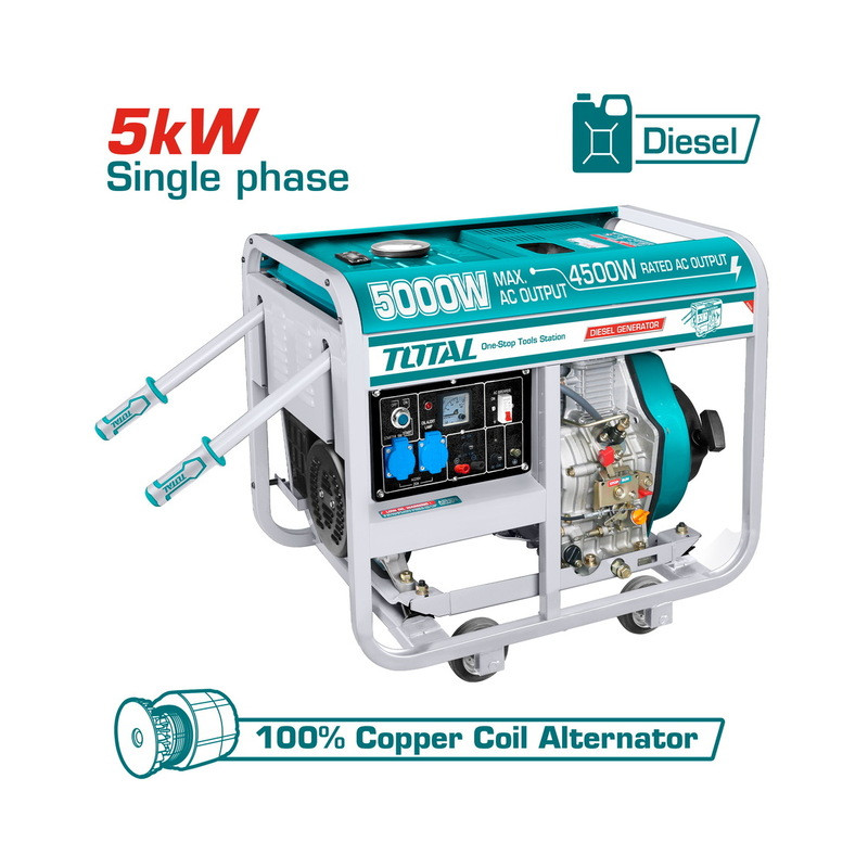 TOTAL ΗΛΕΚΤΡΟΓΕΝΝΗΤΡΙΑ DIESEL ΜΟΝΟΦΑΣΙΚΗ 5.000W
