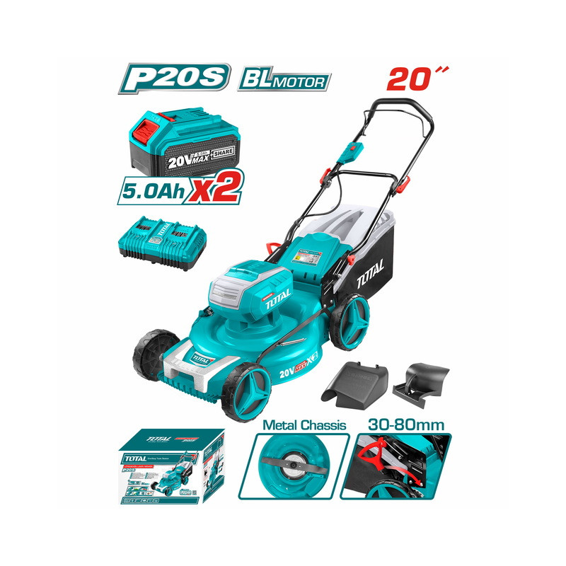 TOTAL ΕΠΑΓΓΕΛΜΑΤΙΚΗ ΜΗΧΑΝΗ ΓΚΑΖΟΝ ΜΠΑΤ. Li-ion 2X20V / 51cm TOTAL ΕΠΑΓΓΕΛΜΑΤΙΚΗ ΜΗΧΑΝΗ ΓΚΑΖΟΝ ΜΠΑΤ. Li-ion 2X20V / 51cm
