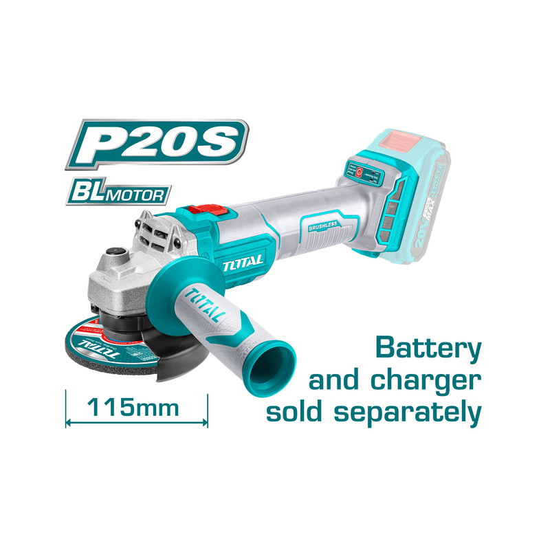 TOTAL ΓΩΝΙΑΚΟΣ ΛΕΙΑΝΤΗΡΑΣ ΜΠΑΤΑΡΙΑΣ ΛΙΘΙΟΥ 20V / 115mm ΧΩΡΙΣ ΜΠΑΤΑΡΙΑ & ΦΟΡΤΙΣΤΗ TOTAL ΓΩΝΙΑΚΟΣ ΛΕΙΑΝΤΗΡΑΣ ΜΠΑΤΑΡΙΑΣ ΛΙΘΙΟΥ 20V / 115mm ΧΩΡΙΣ ΜΠΑΤΑΡΙΑ & ΦΟΡΤΙΣΤΗ