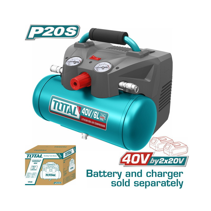 TOTAL ΑΕΡΟΣΥΜΠΙΕΣΤΗΣ ΑΕΡΟΣ ΜΠΑΤ. Li-ion 2X20V ΧΩΡΙΣ ΜΠΑΤΑΡΙΑ & ΦΟΡΤΙΣΤΗ TOTAL ΑΕΡΟΣΥΜΠΙΕΣΤΗΣ ΑΕΡΟΣ ΜΠΑΤ. Li-ion 2X20V ΧΩΡΙΣ ΜΠΑΤΑΡΙΑ & ΦΟΡΤΙΣΤΗ
