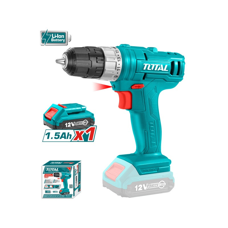 TOTAL ΔΡΑΠΑΝΟΚΑΤΣΑΒΙΔΟ ΜΠΑΤΑΡΙΑΣ ΛΙΘΙΟΥ 12V / 1.5Ah / 20Nm TOTAL ΔΡΑΠΑΝΟΚΑΤΣΑΒΙΔΟ ΜΠΑΤΑΡΙΑΣ ΛΙΘΙΟΥ 12V / 1.5Ah / 20Nm