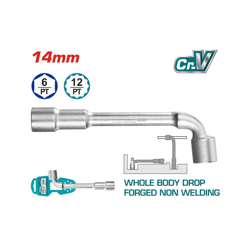 TOTAL ΓΩΝΙΑΚΟ ΣΩΛΗΝΩΤΟ 14mm TOTAL ΓΩΝΙΑΚΟ ΣΩΛΗΝΩΤΟ 14mm