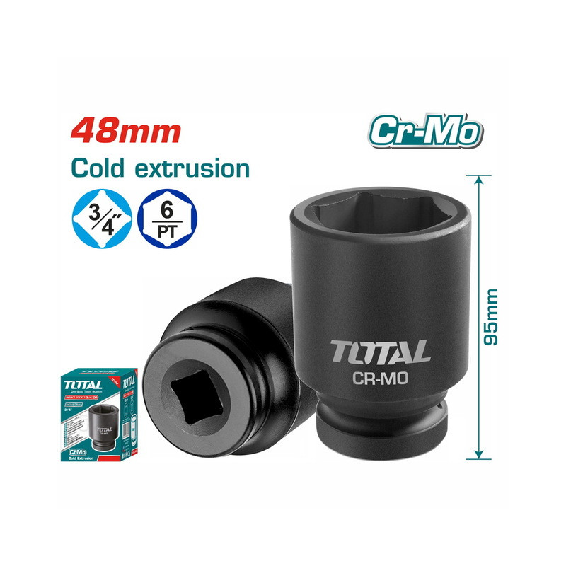 TOTAL ΕΠΑΓΓ. ΚΑΡΥΔΑΚΙ ΑΕΡΟΣ ΜΑΥΡΟ ΕΞΑΓΩΝΟ 3/4" - 48mm TOTAL ΕΠΑΓΓ. ΚΑΡΥΔΑΚΙ ΑΕΡΟΣ ΜΑΥΡΟ ΕΞΑΓΩΝΟ 3/4" - 48mm