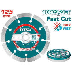 Διαμαντόδισκοι ξηράς κοπής 125mm 10τεμ σε μεταλλικό κουτάκι