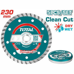 Διαμαντόδισκοι turbo ξηράς κοπής 230mm 5τεμ σε μεταλλικό κουτάκι