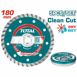 Διαμαντόδισκοι turbo ξηράς κοπής 180mm 5τεμ σε μεταλλικό κουτάκι