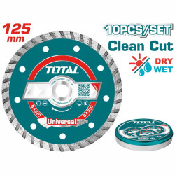 Διαμαντόδισκοι turbo ξηράς κοπής 125mm 10τεμ σε μεταλλικό κουτάκι