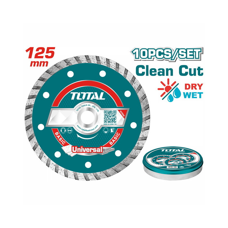 Διαμαντόδισκοι turbo ξηράς κοπής 125mm 10τεμ σε μεταλλικό κουτάκι Διαμαντόδισκοι turbo ξηράς κοπής 125mm 10τεμ σε μεταλλικό κουτάκι