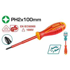 Κατσαβίδι μαγν. σταυρού 1000V PH2 X 100