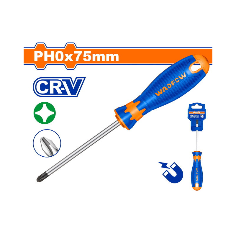 Κατσαβίδι μαγν. PH0 X 75mm Κατσαβίδι μαγν. PH0 X 75mm