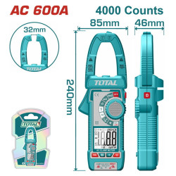 Επαγγ. αμπεροτσιμπίδα ψηφιακή 600Α AC/DC True RMS