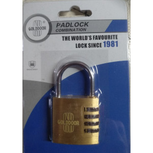 Λουκέτο 4ψηφιο Ορειχάλκινο Συνδυασμού 40mm Golddoor