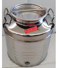 Δοχεία 10 lt Inox με βιδωτό καπάκι